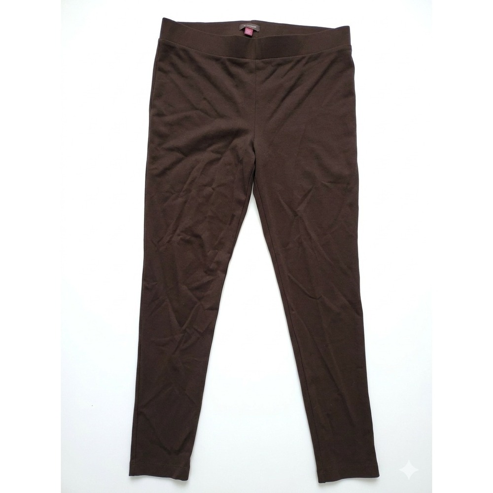Vince Camuto Womens Ponte Knit Leggings Brown Pull On Stretch Pants Size M